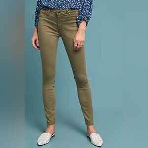 Adriano Goldscmied AG The Abbey Ankle Mid-Rise Super Skinny Jean in Green